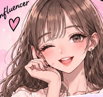 インフルエンサーのイラスト